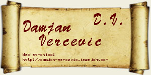 Damjan Verčević vizit kartica